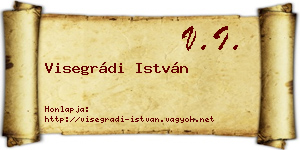 Visegrádi István névjegykártya